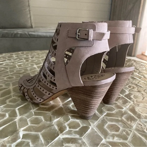 Vince Camuto Evalina Cone-Heel Dress Sandals in ‘dusty mink’ - Picture 2 of 10